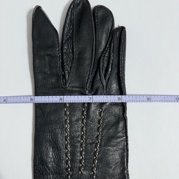 Womens Vintage Deerskin Gloves Scalloped Edge Size 6.5 Unlined Valentines Gift - Picture 7 of 7